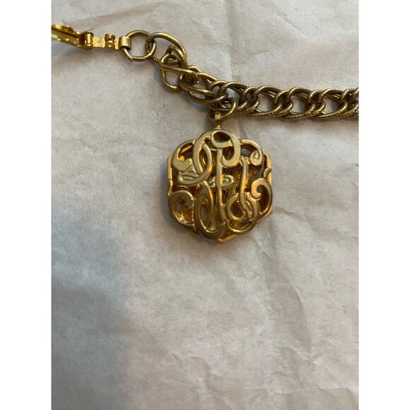 Vintage Sarah‎ Coventry Monogram Gold Tone Bracelet - Picture 1 of 5